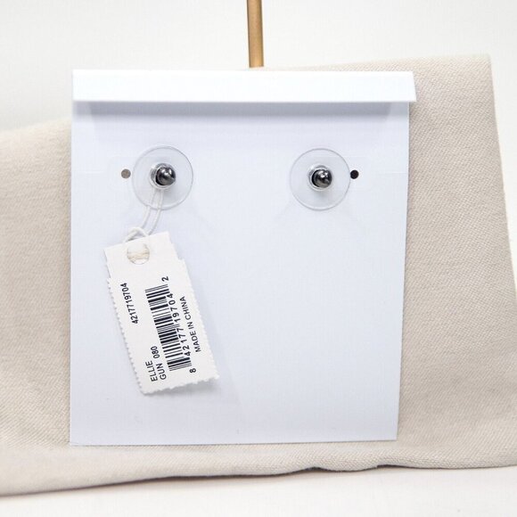 Kendra Scott Ellie Platinum Drusy Gunmetal Statement Stud Earrings NWT - Picture 3 of 5